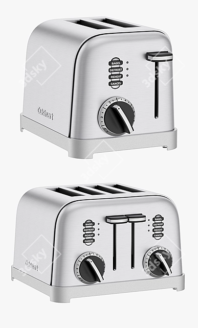 Cuisinart Classic Toasters: High-Quality Toasting with Sleek Design 3D model image 2