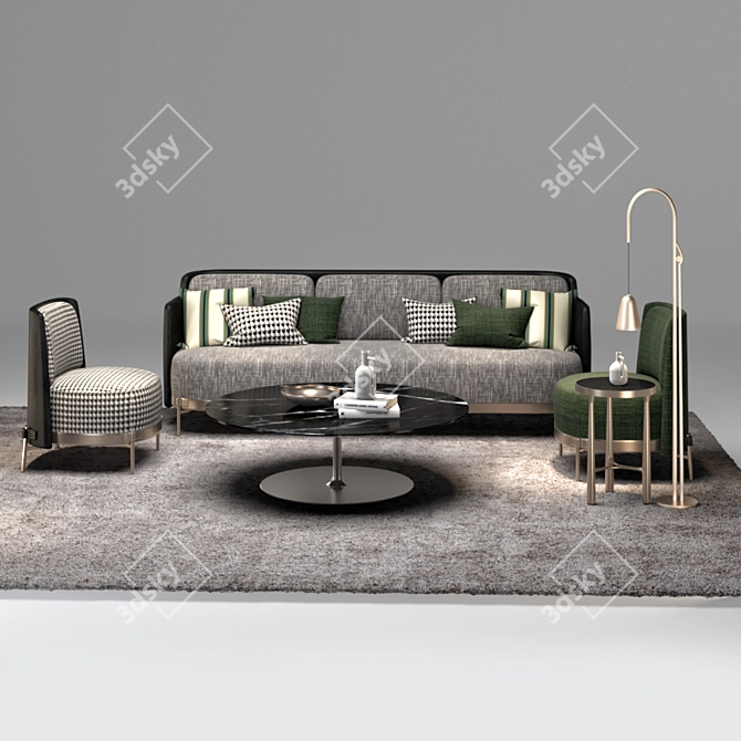 Modern Design - Minotti Tape Armchair 3D model image 1