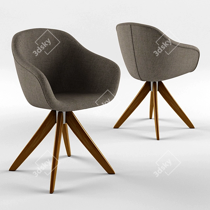 MOOOI Canal Chair: Mediterranean-inspired Elegance 3D model image 1
