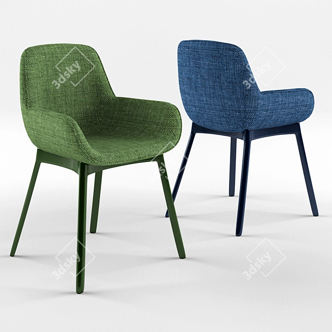 Stylish Clap Chair by Urquiola 3D model image 1