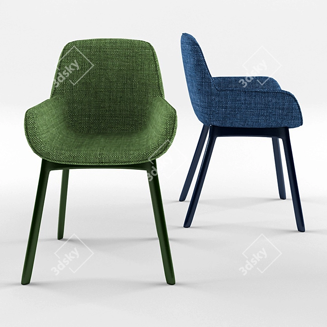 Stylish Clap Chair by Urquiola 3D model image 2