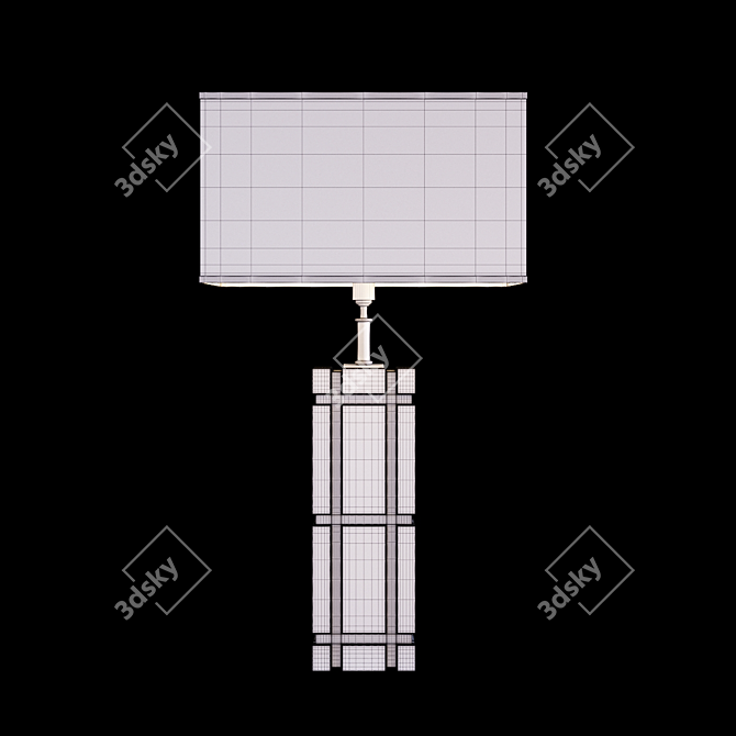 Elegant Crystal Column Table Lamp 3D model image 2