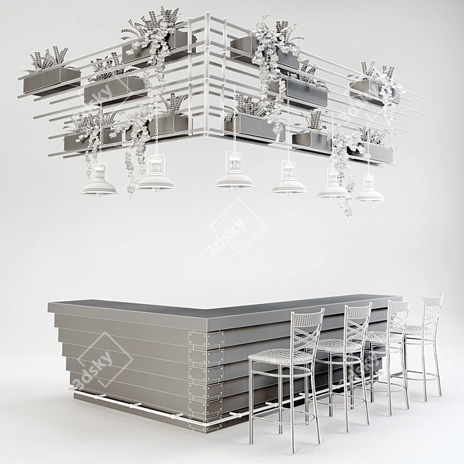 Title: Industrial Loft Bar Collection 3D model image 2