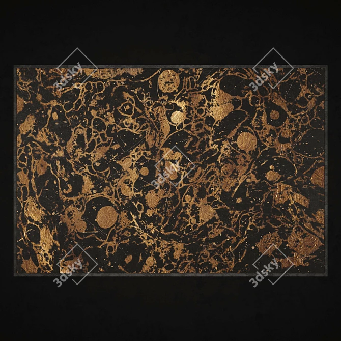 Elegant Black and Gold Paintings 3D model image 3