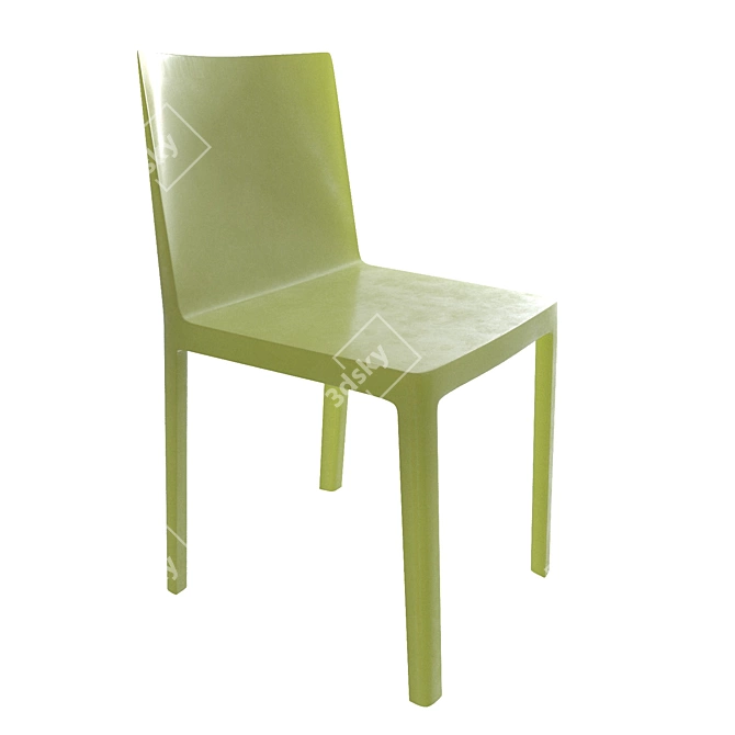 Sleek Textured Chair 3D model image 1