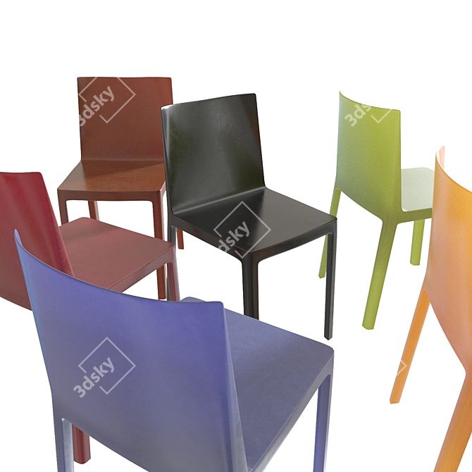 Sleek Textured Chair 3D model image 3