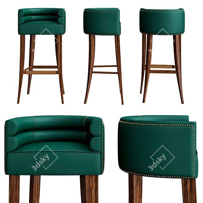 Elegant and Stylish Maa Bar Chair 3D model image 1