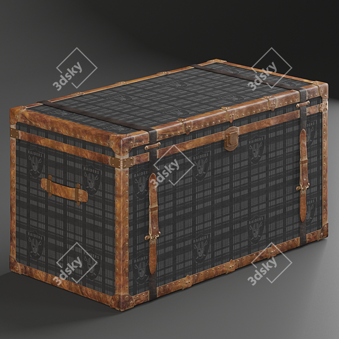 Oakland Raiders Genuine Leather Trunk 3D model image 1