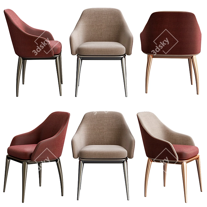 Elegant Techni Nova Chair 3D model image 1