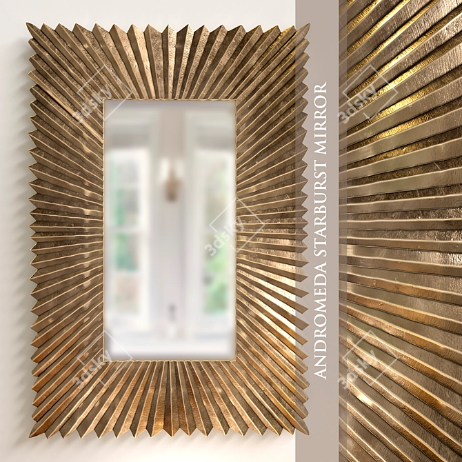 Andromeda Starburst Mirror: Versatile Hanging Options, Stunning Design 3D model image 1