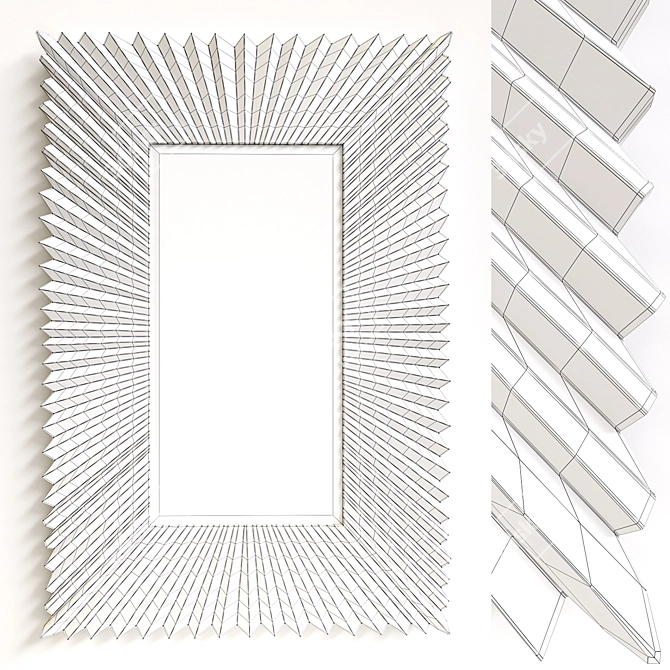 Andromeda Starburst Mirror: Versatile Hanging Options, Stunning Design 3D model image 2