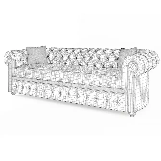 Luxury Chesterfield Sofa by Mantellassi 1926 3D model image 2