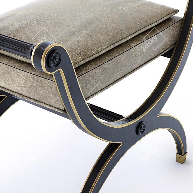 Elegant Malcom Bench for Your Stylish Space 3D model image 2