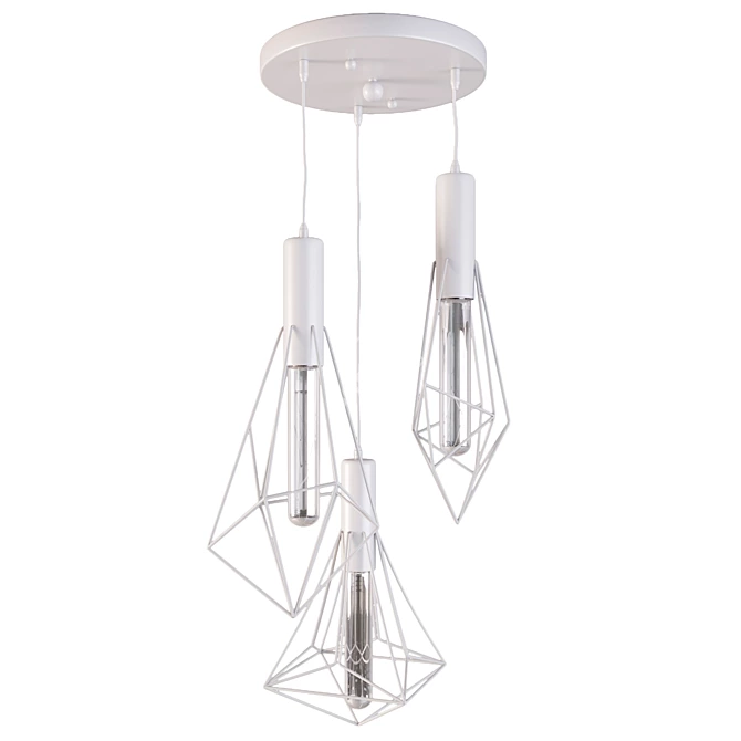 Industrial Loft Pendant Light 3D model image 2