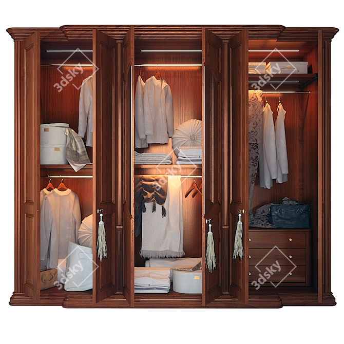 Elegant Francesca Closet 3D model image 1