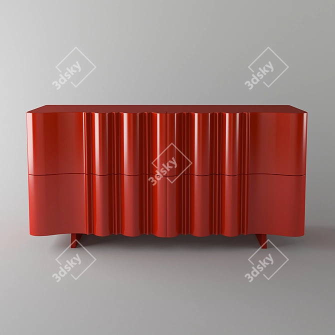 Modern 3DMax Chest Of Drawers 3D model image 1