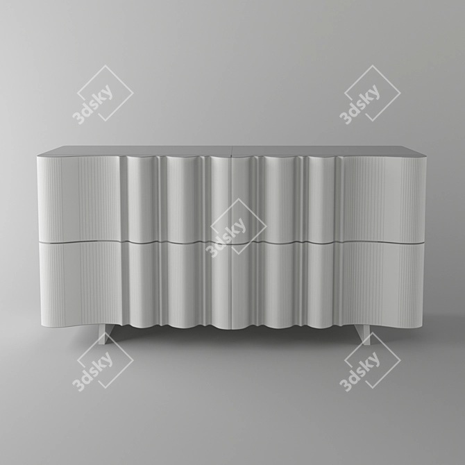 Modern 3DMax Chest Of Drawers 3D model image 2