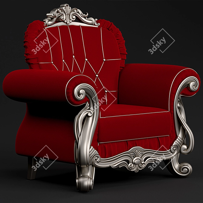 "MONDELUX" Classic Sofa Set 3D model image 2