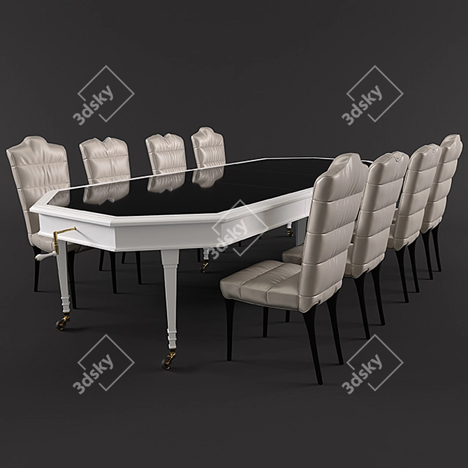 Colombostile Montmartre Designer Dining Set 3D model image 1