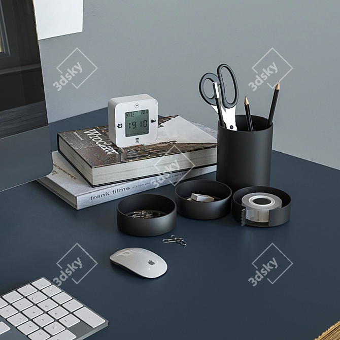 Sleek Office Setup: Linnmon/ Odvald Workplace Table 3D model image 3