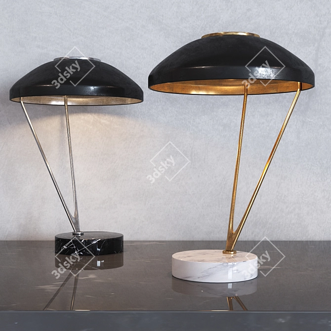 Title: Elegant KW Coquette Table Lamp 3D model image 1