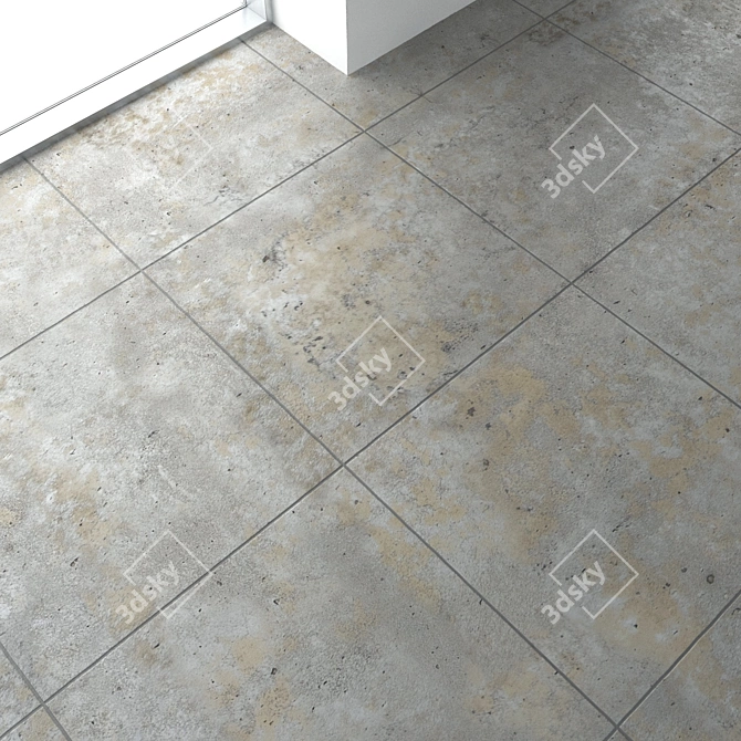 Seamless Concrete Floor Texture 3D model image 1