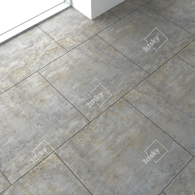 Seamless Concrete Floor Texture 3D model image 2