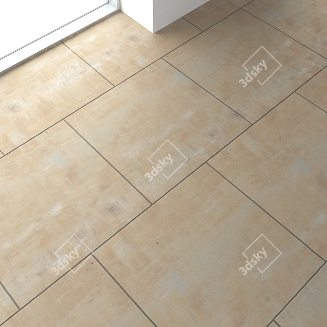Seamless Concrete Floor Texture 3D model image 2