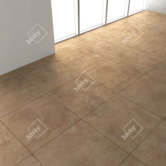 Seamless Concrete Floor Texture 3D model image 2