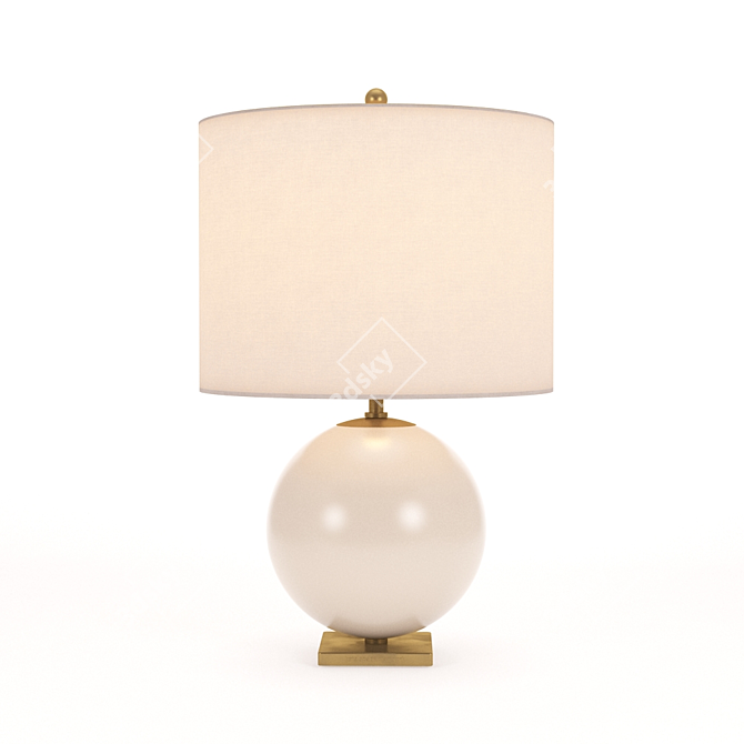 Blush Glass Elsie Table Lamp by Kate Spade 3D model image 1