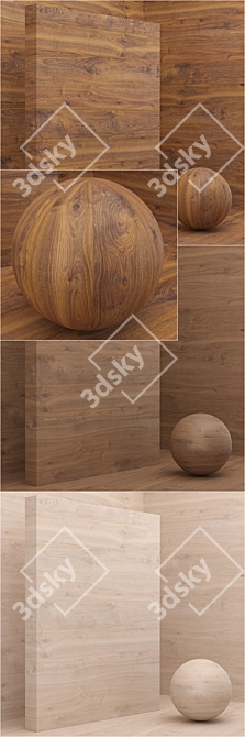 Seamless Wood/Veneer Set - 25 Pieces 3D model image 3