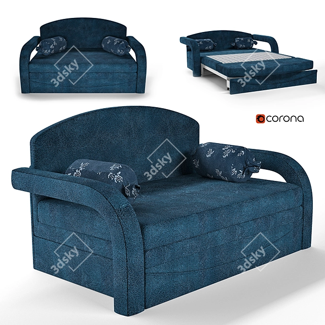 "Dimochka" Kids Sliding Sofa 3D model image 1