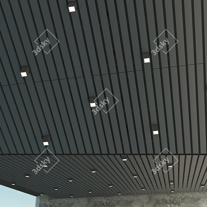 Metal Hanging Ceiling Kit 3D model image 3