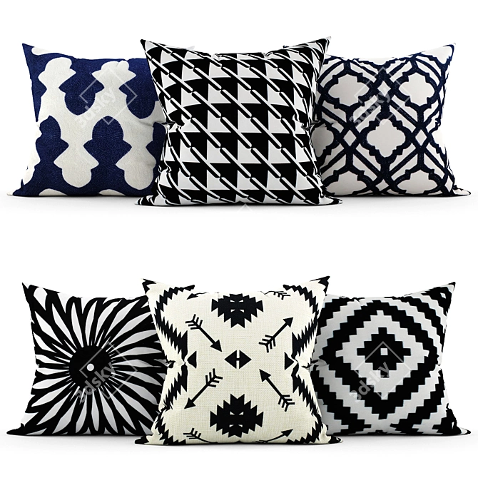 Elegant Home Accents: Decorative Pillows 3D model image 1