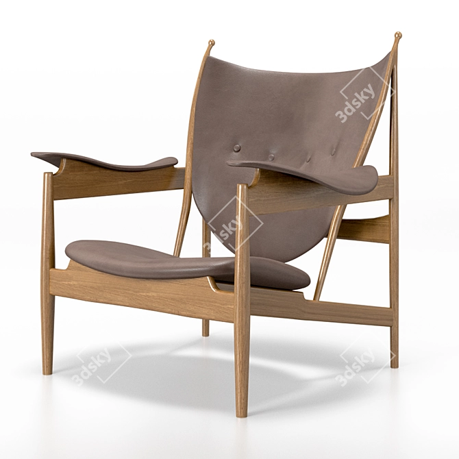 Iconic Finn Juhl Chieftain Chair 3D model image 2