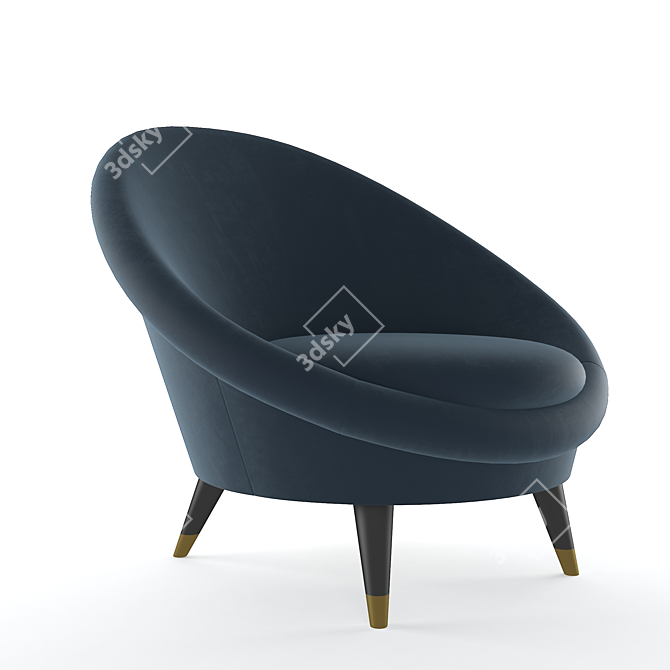 Egg Chair: Comfort Meets Style 3D model image 1