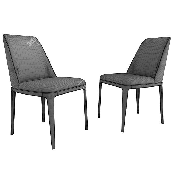 Elegant Poliform Grace Chair 3D model image 2