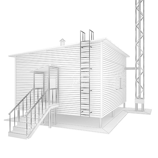 Compact Prefab Heating Boiler 3D model image 2