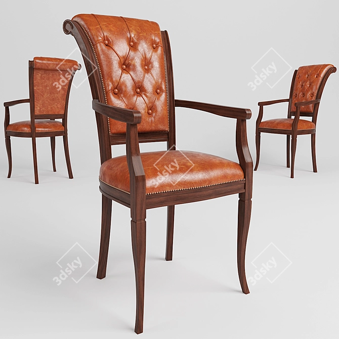 Elegant Armrest Chair: York 3D model image 1