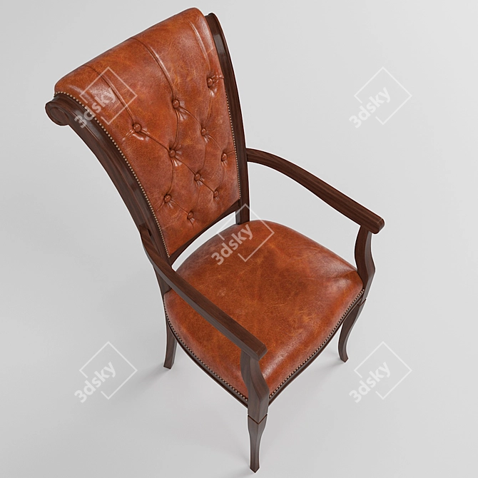 Elegant Armrest Chair: York 3D model image 2
