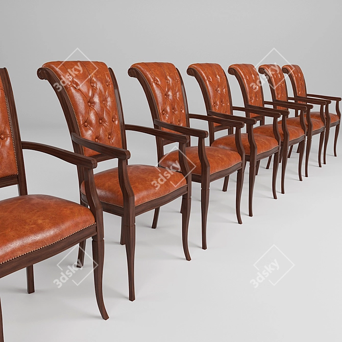 Elegant Armrest Chair: York 3D model image 3