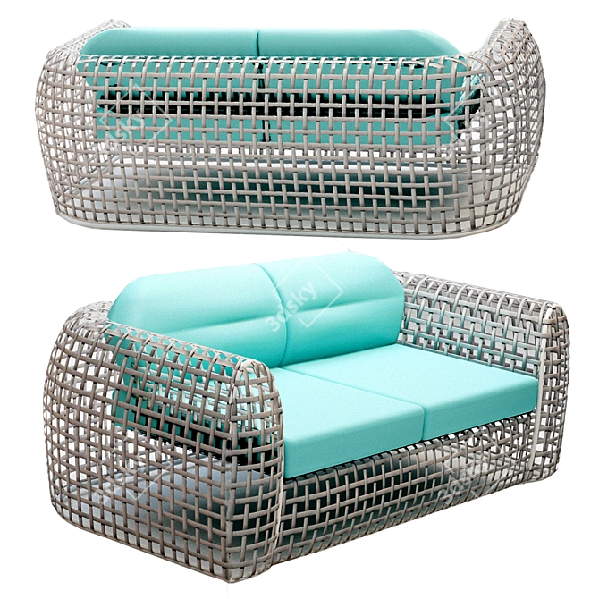 Dynasty Outdoor Sofa - Skyline Design 3D model image 1