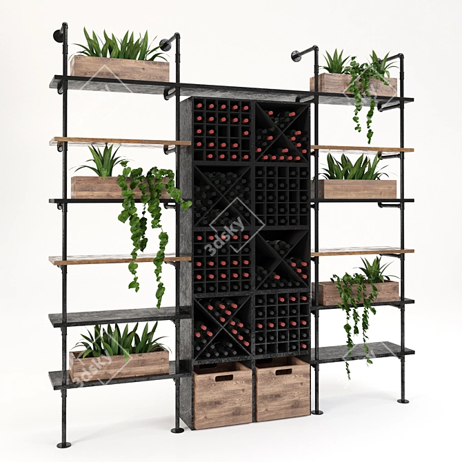 Wine Storage Rack 3D model image 1