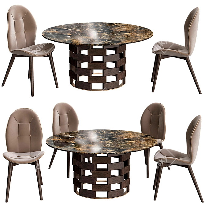 Elegant Italian Colosseo Table 3D model image 1