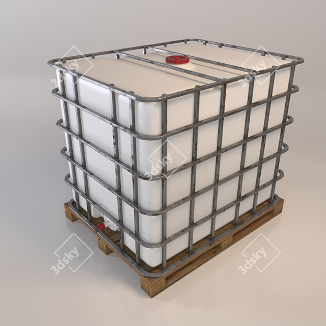 Versatile 1000L Eurocube 3D model image 1