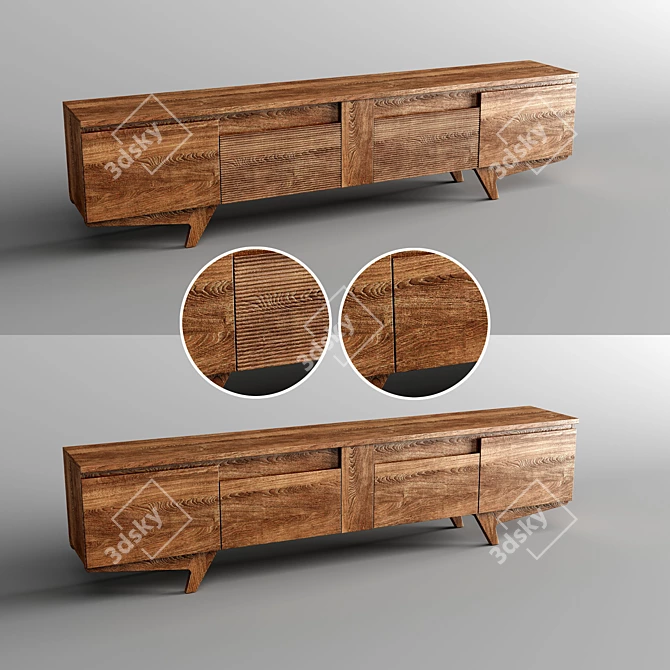 Modern TV Stand: Versatile Design, 3D Models 3D model image 1