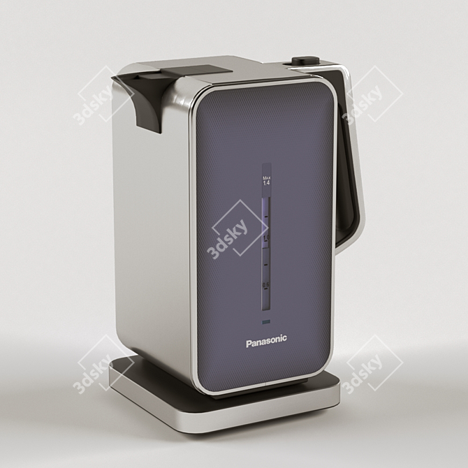 Elegant Panasonic NC-ZK1 Gray Kettle 3D model image 1