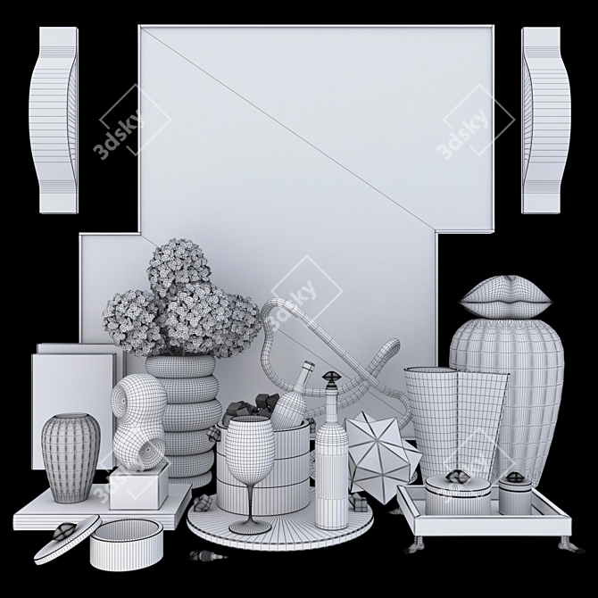 Kelly Wearstler Decor Set 3D model image 3