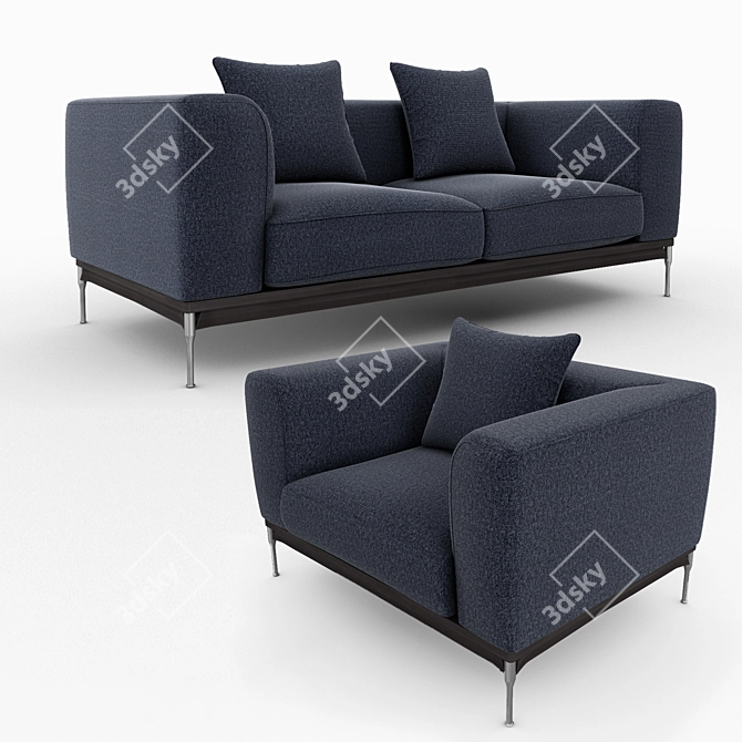 Luxury DavidLinley Modular Sofa 3D model image 1