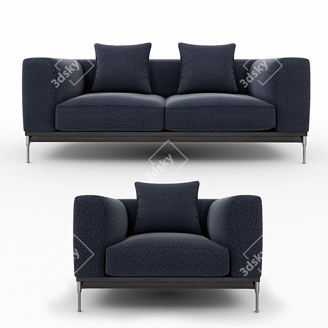 Luxury DavidLinley Modular Sofa 3D model image 2